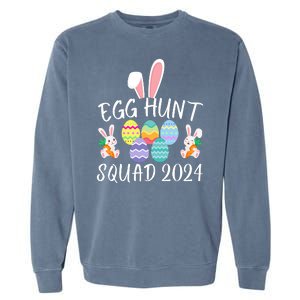 Egg Hunt Squad 2024 Funny Easter Day 2024 Egg Hunt Easter Eggs Hunter Garment-Dyed Sweatshirt