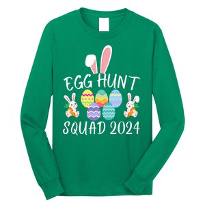 Egg Hunt Squad 2024 Funny Easter Day 2024 Egg Hunt Easter Eggs Hunter Long Sleeve Shirt