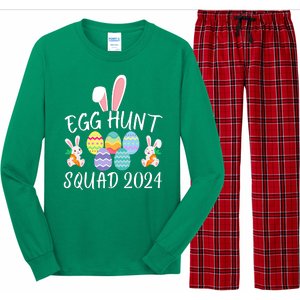 Egg Hunt Squad 2024 Funny Easter Day 2024 Egg Hunt Easter Eggs Hunter Long Sleeve Pajama Set