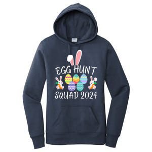 Egg Hunt Squad 2024 Funny Easter Day 2024 Egg Hunt Easter Eggs Hunter Women's Pullover Hoodie