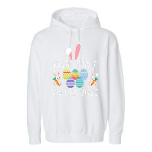 Egg Hunt Squad 2024 Funny Easter Day 2024 Egg Hunt Easter Eggs Hunter Garment-Dyed Fleece Hoodie