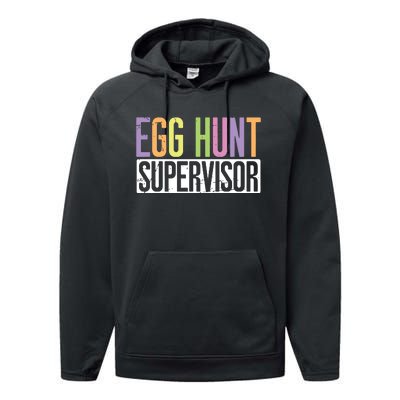 Egg Hunt Supervisor Egg Hunting Party Mom Dad Adult Easter Performance Fleece Hoodie