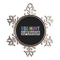 Egg Hunt Supervisor Egg Hunting Party Mom Dad Adult Easter Metallic Star Ornament