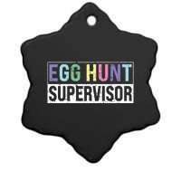 Egg Hunt Supervisor Egg Hunting Party Mom Dad Adult Easter Ceramic Star Ornament