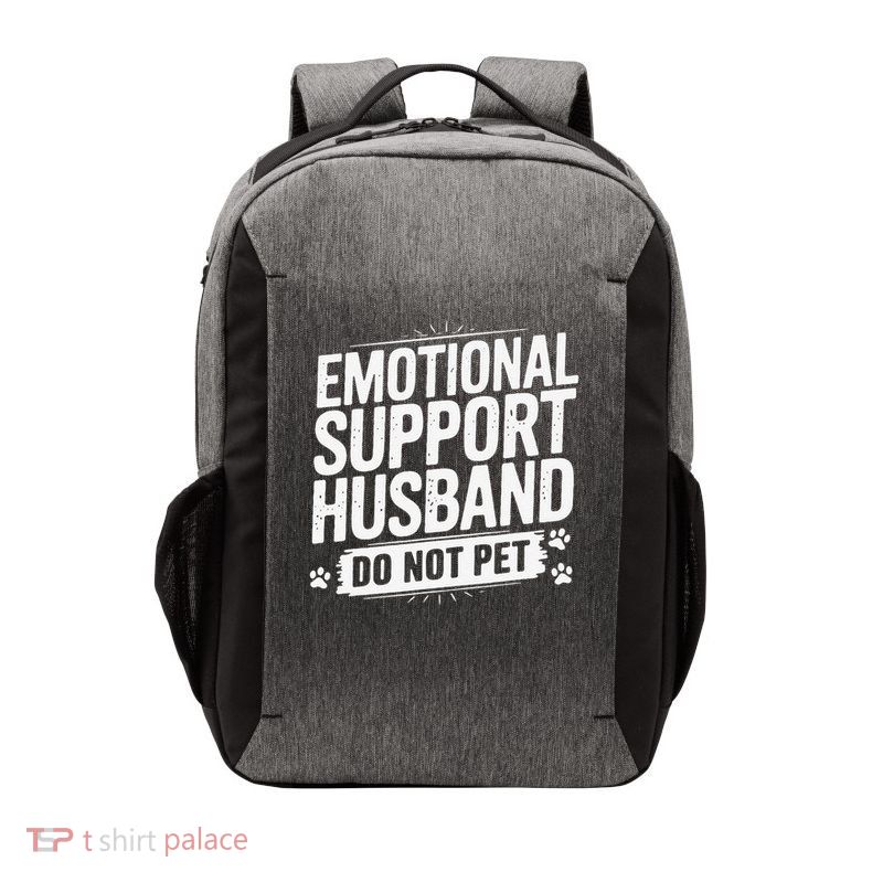 Emotional Husband Support Do Not Pet Funny Husband Humor Vector Backpack