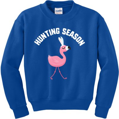 Easter Hunting Season Flamingo Candy Gift Spring Bunny Gift Kids Sweatshirt