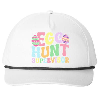 Egg Hunt Supervisor Mom Dad Snapback Five-Panel Rope Hat