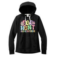 Egg Hunt Supervisor Mom Dad Women's Fleece Hoodie