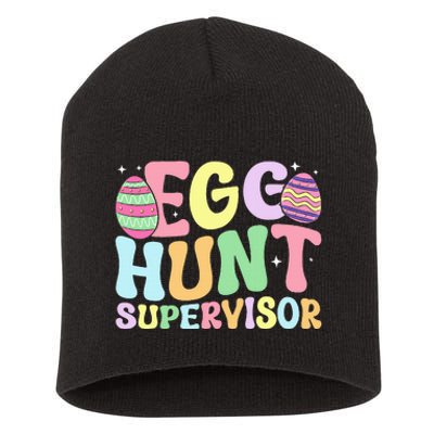 Egg Hunt Supervisor Mom Dad Short Acrylic Beanie