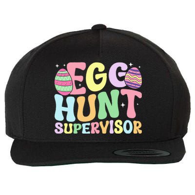 Egg Hunt Supervisor Mom Dad Wool Snapback Cap