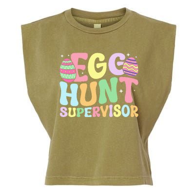 Egg Hunt Supervisor Mom Dad Garment-Dyed Women's Muscle Tee