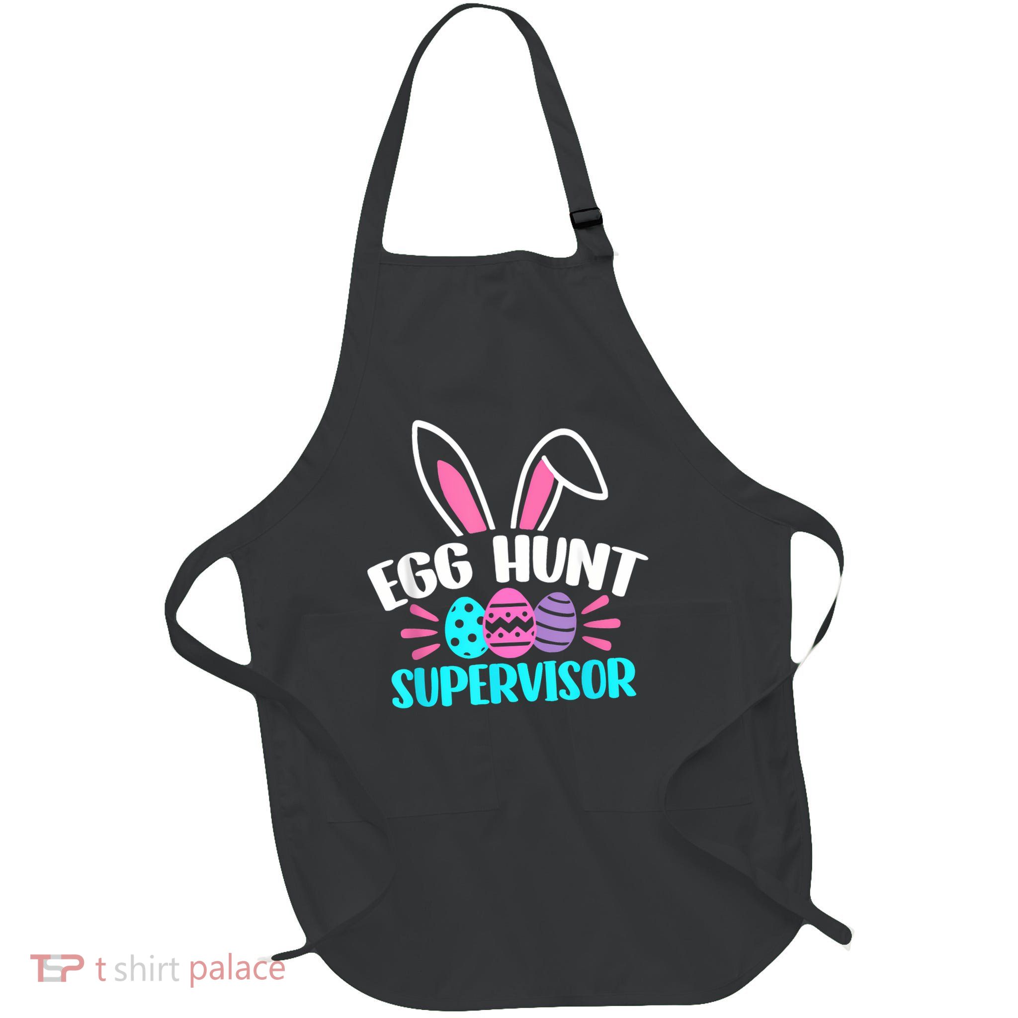 Egg Hunt Supervisor Happy Easter Day Egg Hunt Squad Full-Length Apron With Pockets