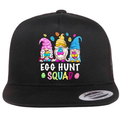 Egg Hunt Squad Gnomes Happy Easter Day Gnomes Bunny Egg Hunt Gift Flatbill Hat