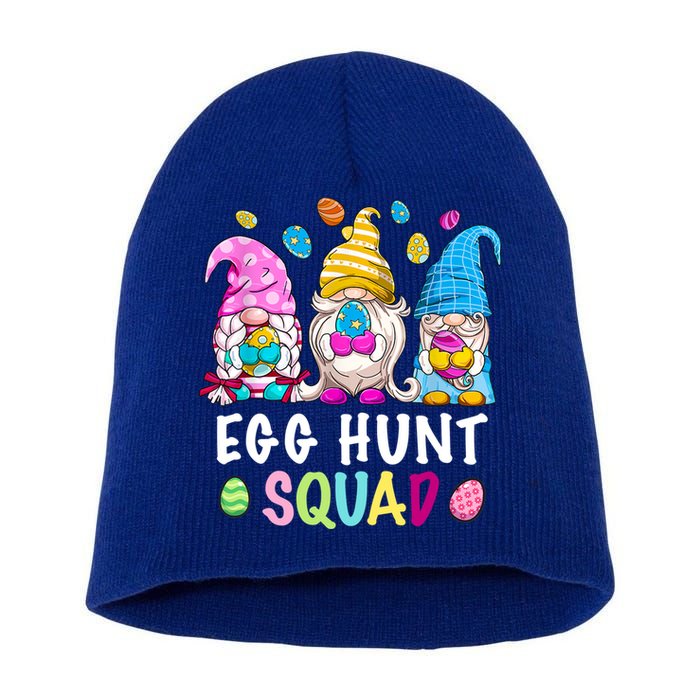 Egg Hunt Squad Gnomes Happy Easter Day Gnomes Bunny Egg Hunt Gift Short Acrylic Beanie
