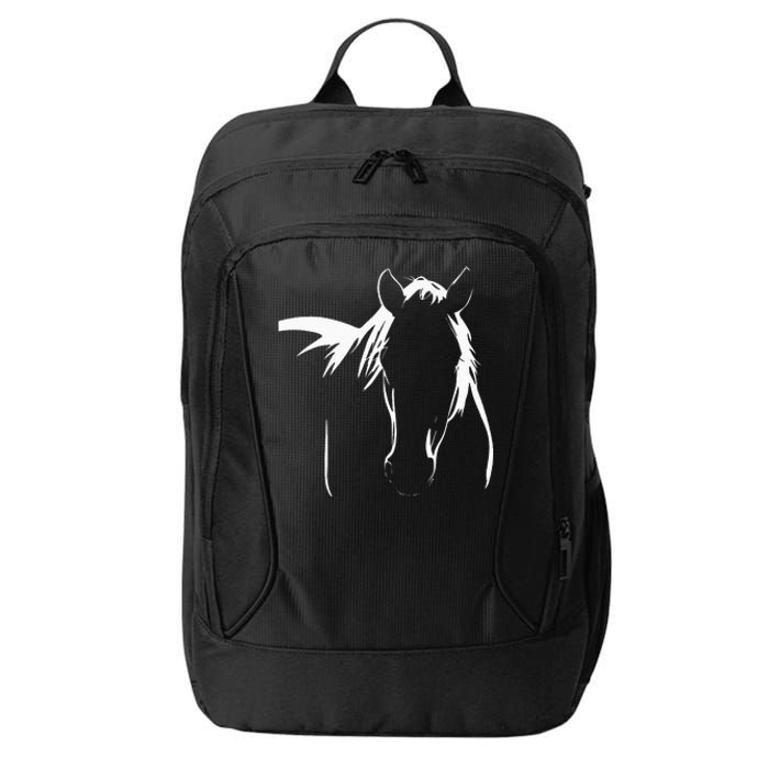 Elegant Horse Silhouette Graphic Art Design For Horse Lovers City Backpack