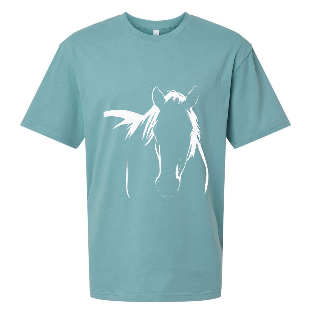 Elegant Horse Silhouette Graphic Art Design For Horse Lovers Sueded Cloud Jersey T-Shirt