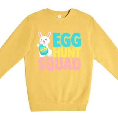 Egg Hunt Squad Easter Eggs Bunny Lover Holy Week Christian Gift Premium Crewneck Sweatshirt