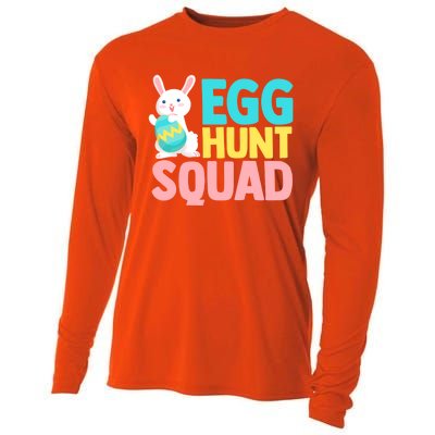 Egg Hunt Squad Easter Eggs Bunny Lover Holy Week Christian Gift Cooling Performance Long Sleeve Crew