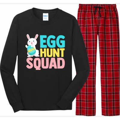 Egg Hunt Squad Easter Eggs Bunny Lover Holy Week Christian Gift Long Sleeve Pajama Set