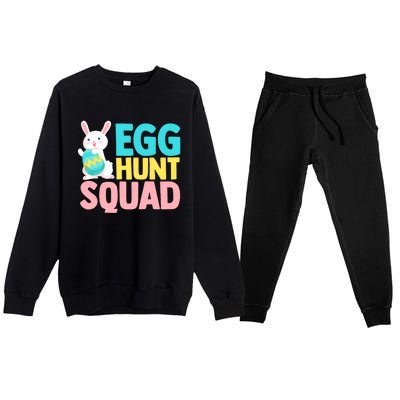 Egg Hunt Squad Easter Eggs Bunny Lover Holy Week Christian Gift Premium Crewneck Sweatsuit Set