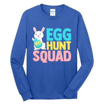 Egg Hunt Squad Easter Eggs Bunny Lover Holy Week Christian Gift Tall Long Sleeve T-Shirt