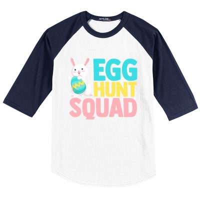 Egg Hunt Squad Easter Eggs Bunny Lover Holy Week Christian Gift Baseball Sleeve Shirt