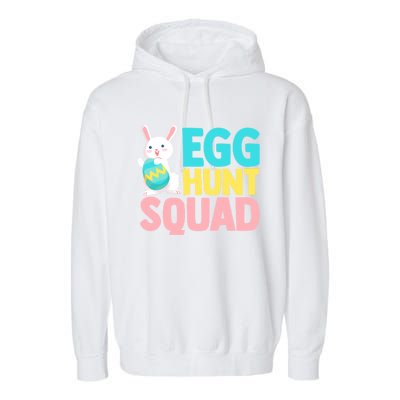 Egg Hunt Squad Easter Eggs Bunny Lover Holy Week Christian Gift Garment-Dyed Fleece Hoodie