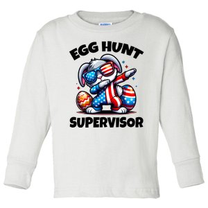 Egg Hunt Supervisor Easter 2024 Family Matching Toddler Long Sleeve Shirt