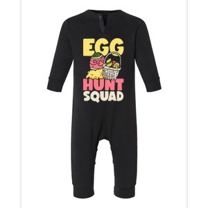 Egg Hunt Squad Easter Eggs Bunny Lover Holy Week Christian Gift Infant Fleece One Piece