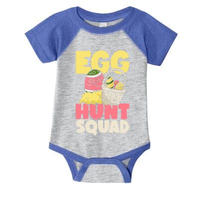 Egg Hunt Squad Easter Eggs Bunny Lover Holy Week Christian Gift Infant Baby Jersey Bodysuit