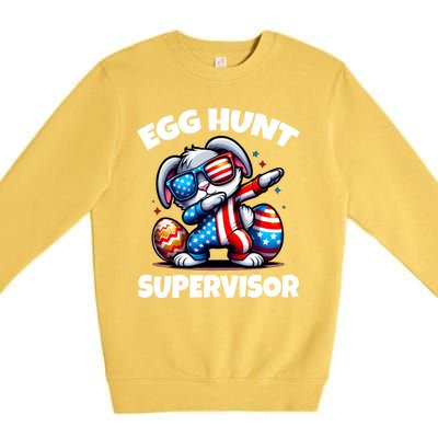 Egg Hunt Supervisor Easter 2024 Family Matching Premium Crewneck Sweatshirt