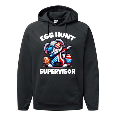 Egg Hunt Supervisor Easter 2024 Family Matching Performance Fleece Hoodie