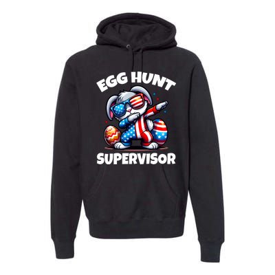 Egg Hunt Supervisor Easter 2024 Family Matching Premium Hoodie