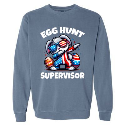 Egg Hunt Supervisor Easter 2024 Family Matching Garment-Dyed Sweatshirt