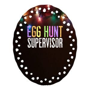 Egg Hunt Supervisor Ceramic Oval Ornament