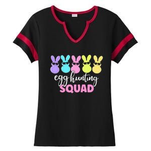 Egg Hunting Squad Crew Family Happy Easter Bunny Ladies Halftime Notch Neck Tee