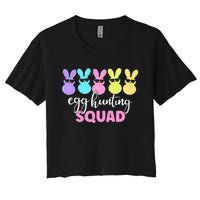 Egg Hunting Squad Crew Family Happy Easter Bunny Women's Crop Top Tee