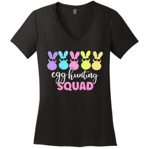 Egg Hunting Squad Crew Family Happy Easter Bunny Women's V-Neck T-Shirt