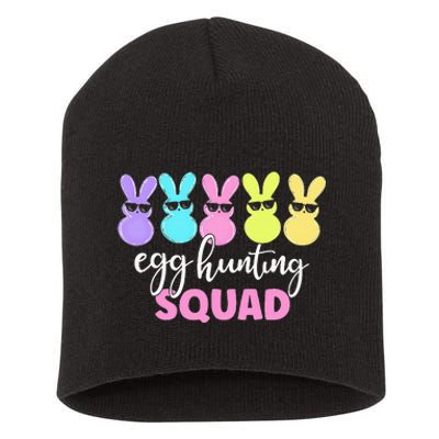 Egg Hunting Squad Crew Family Happy Easter Bunny Short Acrylic Beanie