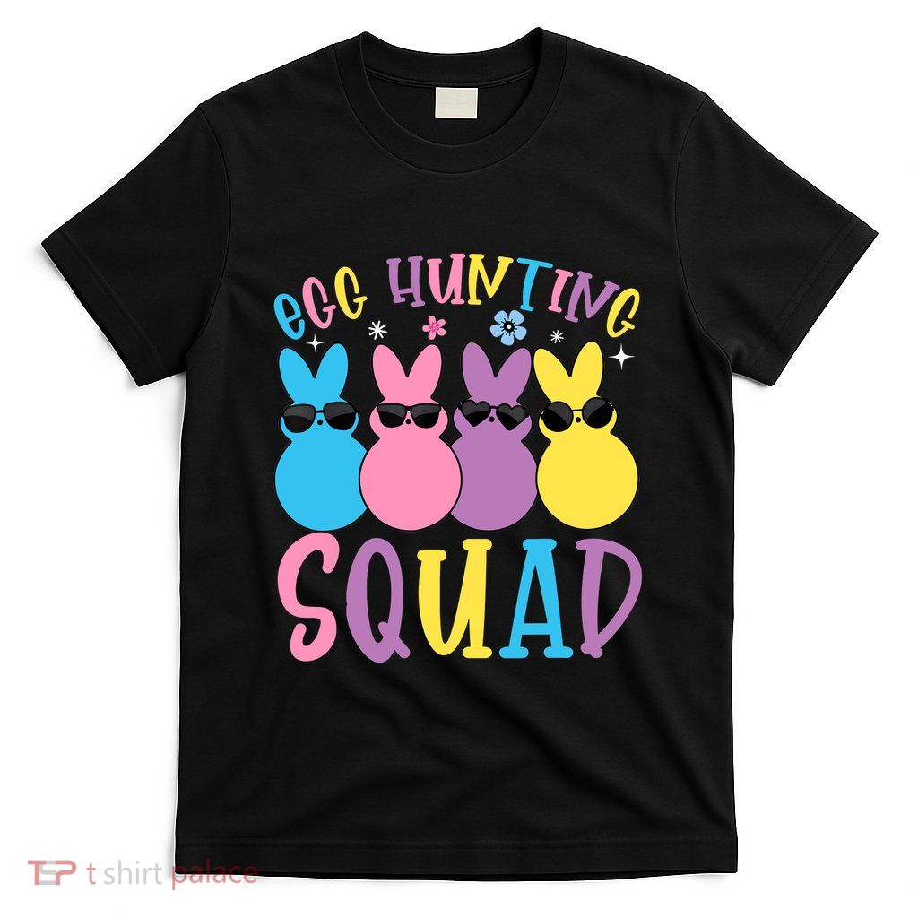 Egg Hunting Squad Crew Family Happy Easter Bunny T-Shirt