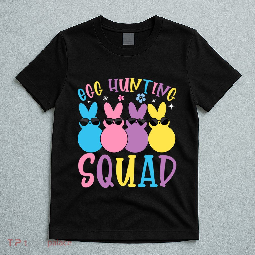 Egg Hunting Squad Crew Family Happy Easter Bunny T-Shirt