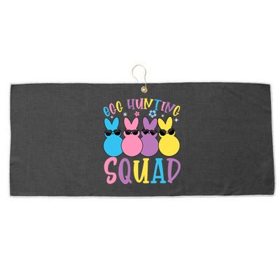 Egg Hunting Squad Crew Family Happy Easter Bunny Large Microfiber Waffle Golf Towel