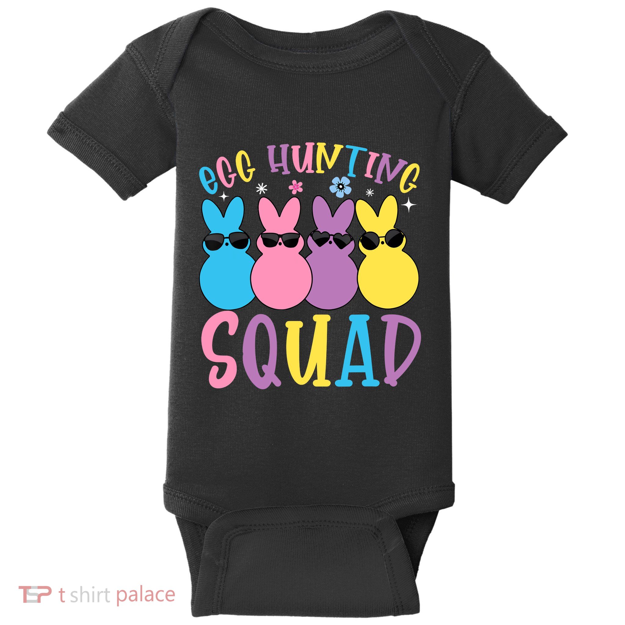 Egg Hunting Squad Crew Family Happy Easter Bunny Baby Bodysuit