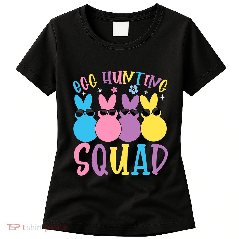 Egg Hunting Squad Crew Family Happy Easter Bunny Womens T-Shirt