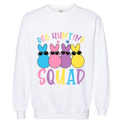 Egg Hunting Squad Crew Family Happy Easter Bunny Garment-Dyed Sweatshirt
