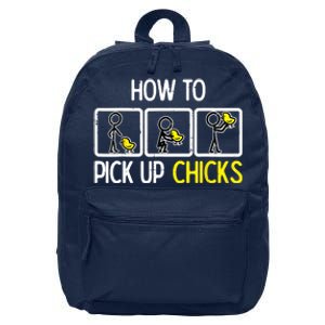 Easter How To Pick Up Chicks Funny Farm Farmer Men Women 16 in Basic Backpack