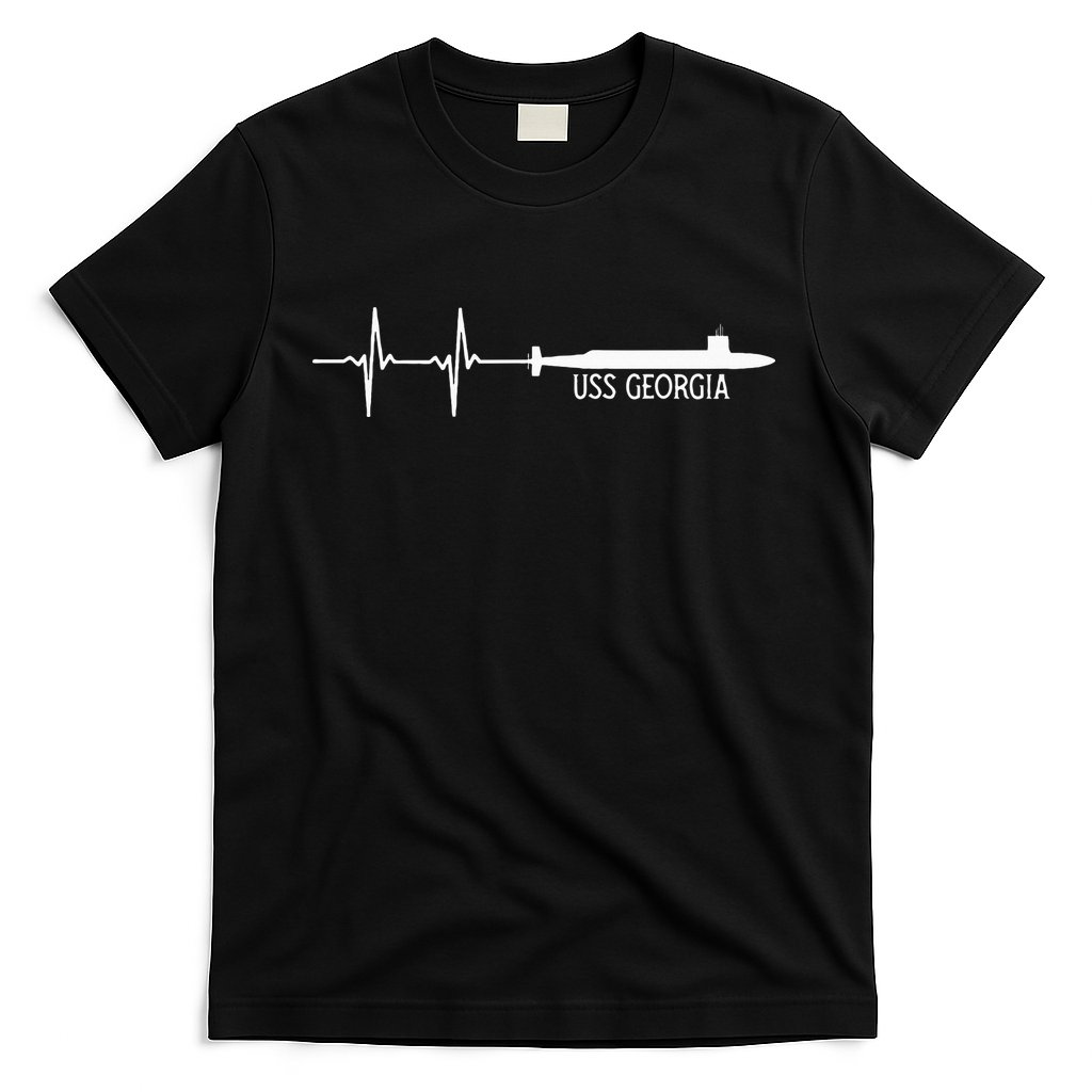 Ekg Heartbeat Uss Georgia Ssgn729 Submarine T-Shirt