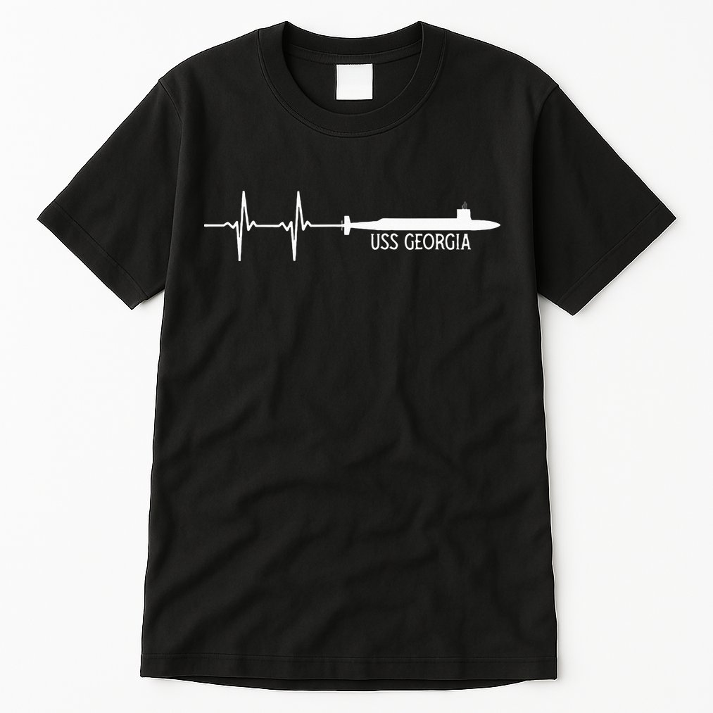 Ekg Heartbeat Uss Georgia Ssgn729 Submarine Tall T-Shirt