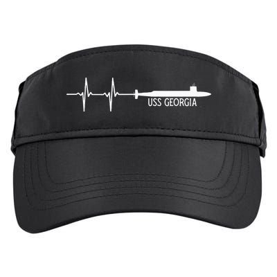 Ekg Heartbeat Uss Georgia Ssgn729 Submarine Adult Drive Performance Visor
