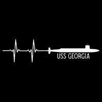 Ekg Heartbeat Uss Georgia Ssgn729 Submarine 16 in Basic Backpack